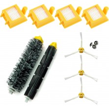ASP-Robot Ensemble de pièces de rechange avec filtres hepa, brosses latérales, rouleaux centrales et accessoires Roomba