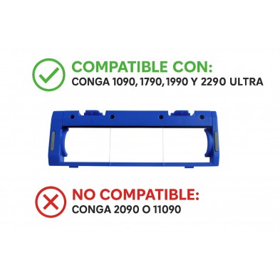 Cubierta para rodillos centrales Conga 1090, 1099, 1790, 1990 y 2290 Ultra - Aspiradora Robot