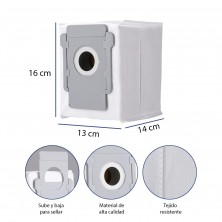 Dimensiones bolsas de autovaciado para Roomba i1+, i3+, i4+, i5+, i6+, i7+, i8+, s9+, j5+, j7+, j8+, j9+