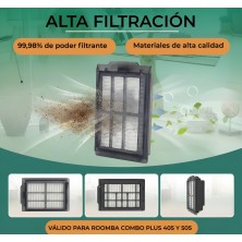 Filtros Hepa para Roomba Combo  Plus  405 y 505 - Aspiradora Robot