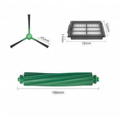 Dimensiones recambios Roomba Combo 405 y Combo 505