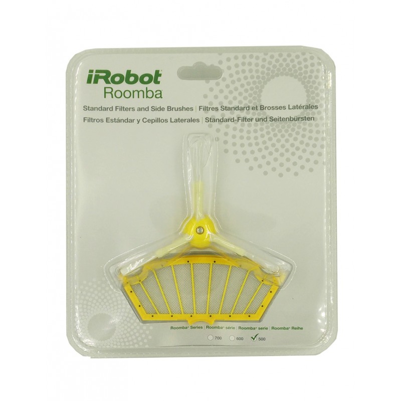 Original: Kit 3 filtros y 3 cepillos laterales para Roomba 500